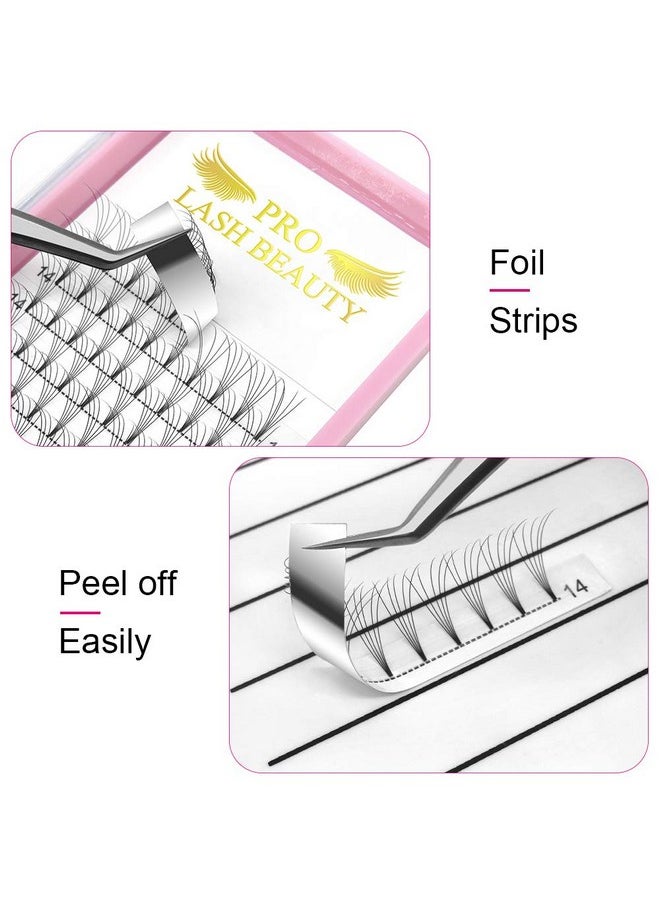 PRO LASHBEAUTY Premade Fans Eyelash Extensions 5D-D-0.10-15 Short Stem Premade Volume Eyelash Extensions 3D 5D 7D Volume Lash Extensions 9 to 20 mm Pre made Lash Fans C D Curl .07 .10(5D-D-0.10,15mm)  - Image 3