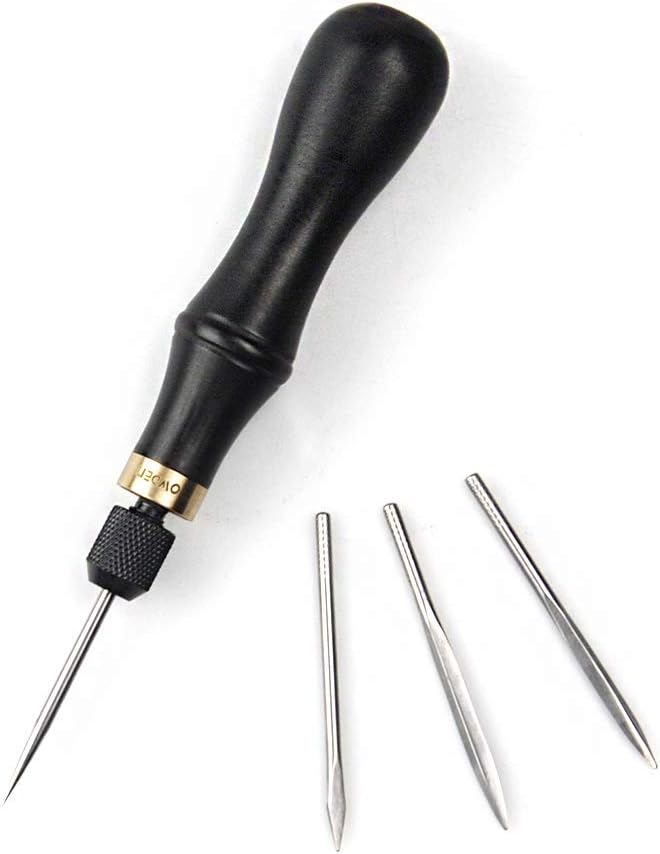 OWDEN Professional Leather Tool,4 in 1 awl Tool Set for leathercraft - Image 1