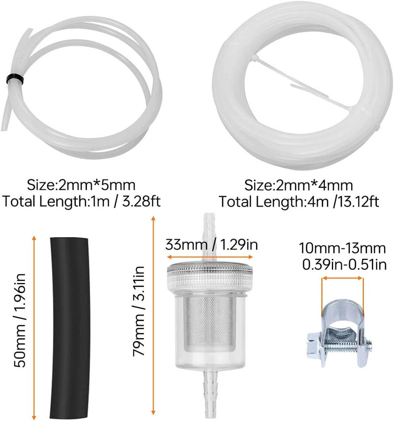 Parking heater accessories oil sampler hose clamp set White (including oil Sampler 1 + clip 10 + hose 5 + 5Mwhite oil pipe 1 + filter element 1) - Image 3
