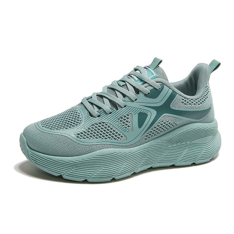 Ultra Light Soft Bottom Running Shoes Womens Thick Bottom Shock Absorbing Lightweight sneaker Rope Skipping Gym Home Treadmill Special Shoes K-F8829 Cyan