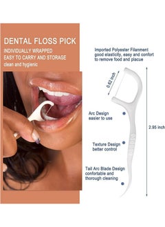 HQSLsund 150 Pack Dental Floss Picks Individually Wrapped, Floss Single Bag, Travel Dental Floss, Unflavored Floss Picks, Dental Flossers, Floss Sticks, Tooth Floss, Dental Picks Disposable  - Image 3