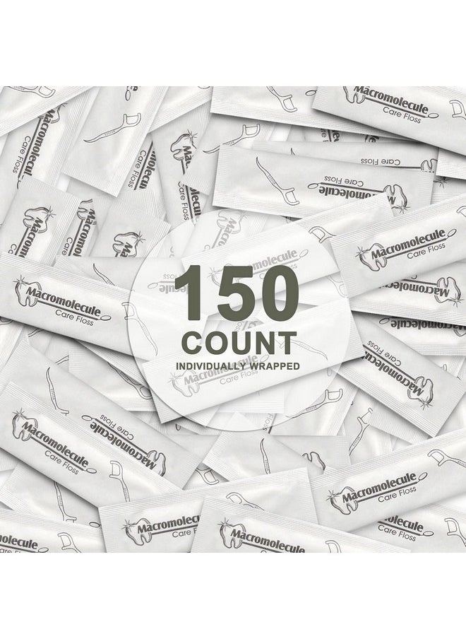 HQSLsund 150 Pack Dental Floss Picks Individually Wrapped, Floss Single Bag, Travel Dental Floss, Unflavored Floss Picks, Dental Flossers, Floss Sticks, Tooth Floss, Dental Picks Disposable  - Image 1