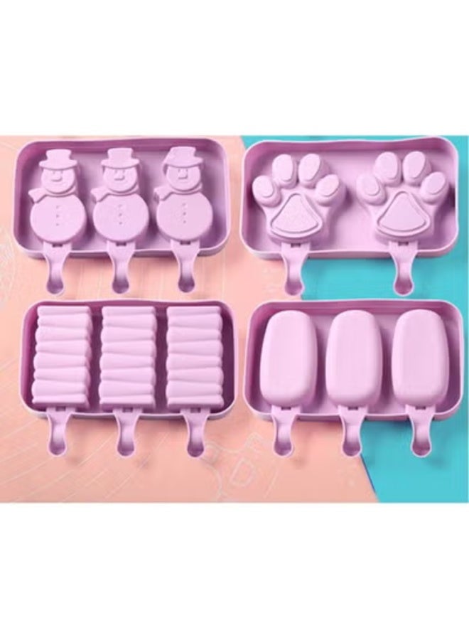 Silicone DIY Ice Cream Mold Freeze Popsicle Cartoon Mold Ice Cream Maker Tool - Image 1