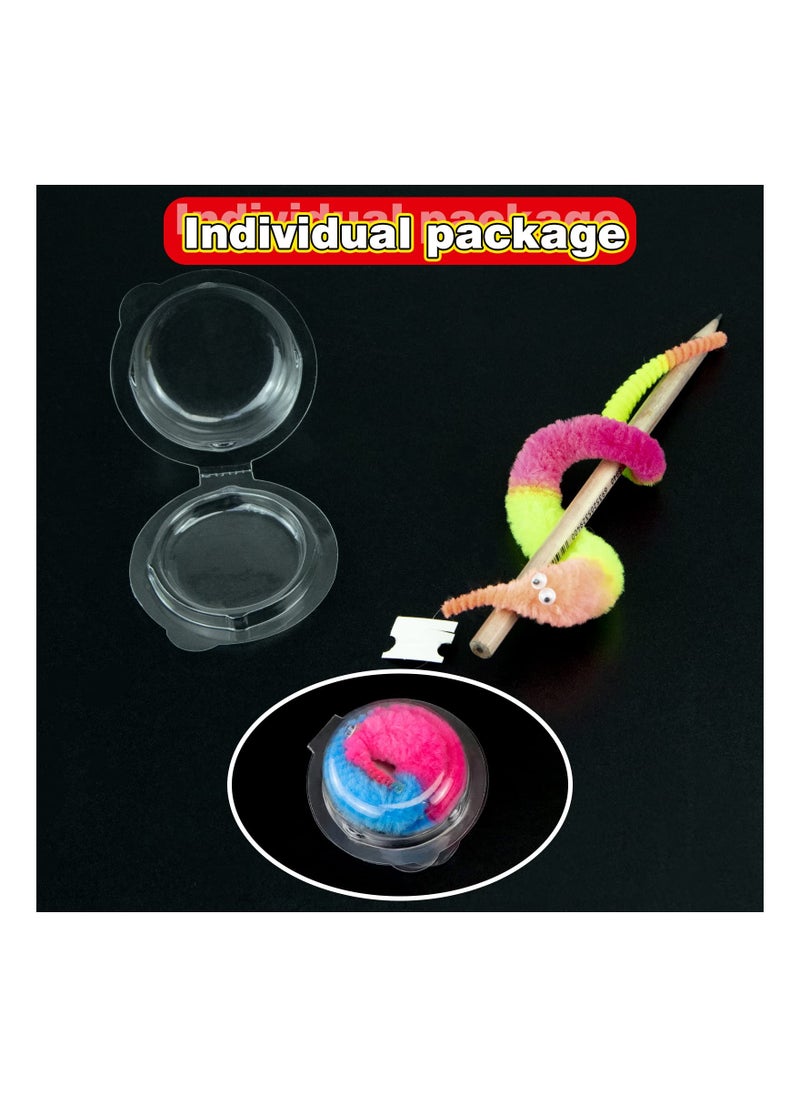 SYOSI - 6 Pieces Rainbow Fuzzy Worm Toys Tricky Caterpillar Colorful Seahorse Worms on String Bulk Carnival Party Favors for Kid Cat - Image 1
