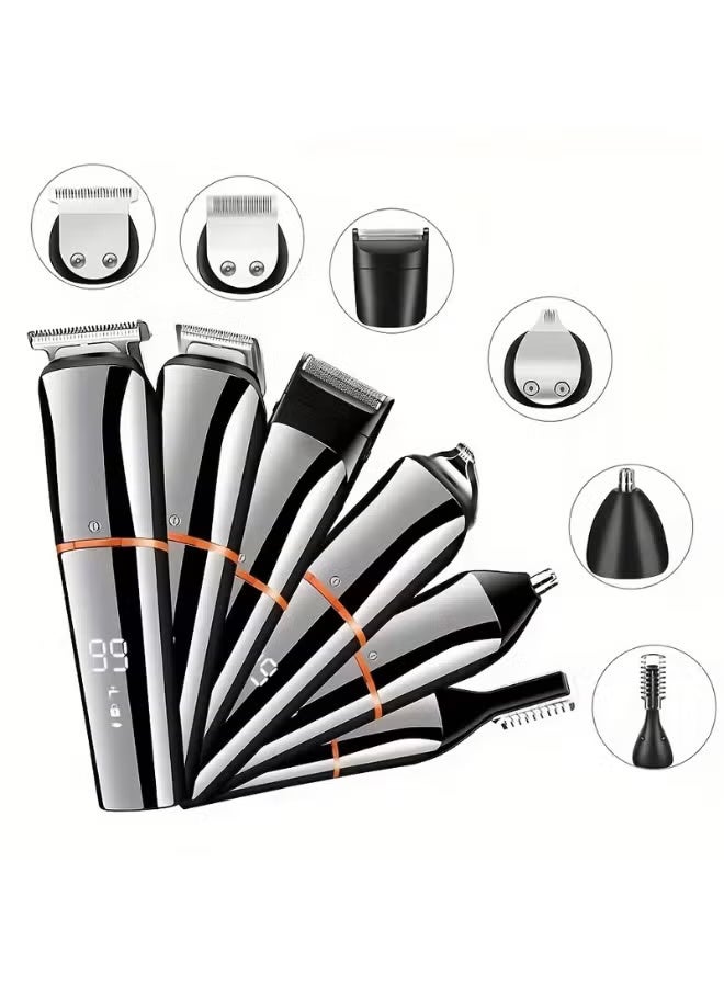 6-in-1 High Quality Electric Hair Clipper Set for Men - Multi-Grooming Kit with Nose & Ear Trimmer, Body Hair Clippers, USB Rechargeable Lithium Battery, 1200mAh, Safe & Easy to Use, Ideal Gift for Men - Image 2