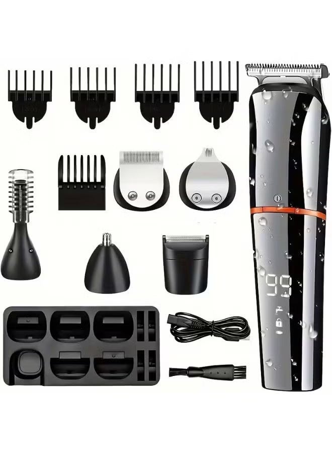 6-in-1 High Quality Electric Hair Clipper Set for Men - Multi-Grooming Kit with Nose & Ear Trimmer, Body Hair Clippers, USB Rechargeable Lithium Battery, 1200mAh, Safe & Easy to Use, Ideal Gift for Men - Image 3