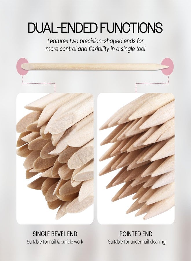 Pana Beauticom USA Base Bulk Cuticle Wood Stick Pusher Manicure 4.5" in Length (1,000 Pieces) - Image 3