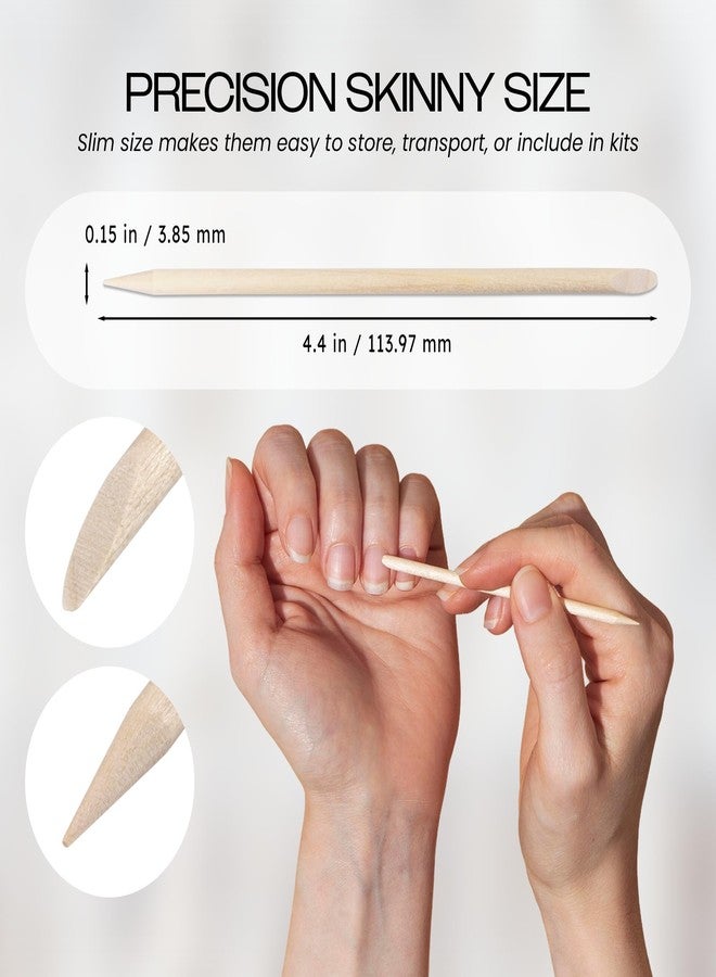 Pana Beauticom USA Base Bulk Cuticle Wood Stick Pusher Manicure 4.5" in Length (1,000 Pieces) - Image 2