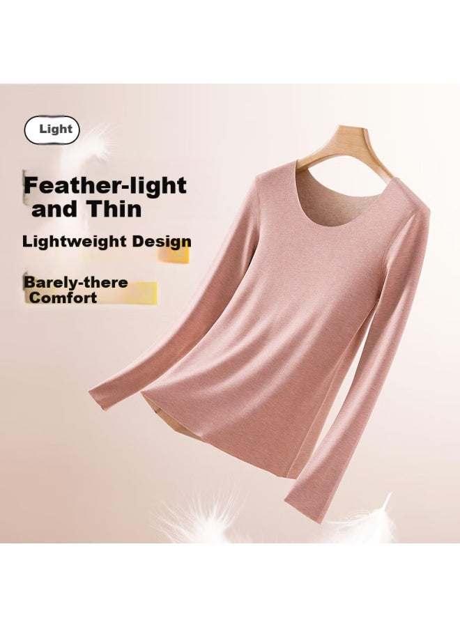 Moxtoc Luxury Thermal Warm Set Women Autumn Winter Wool Cold-resistant Silk Soft Cotton Fleece Lined Top And Thermal Pants - Image 2