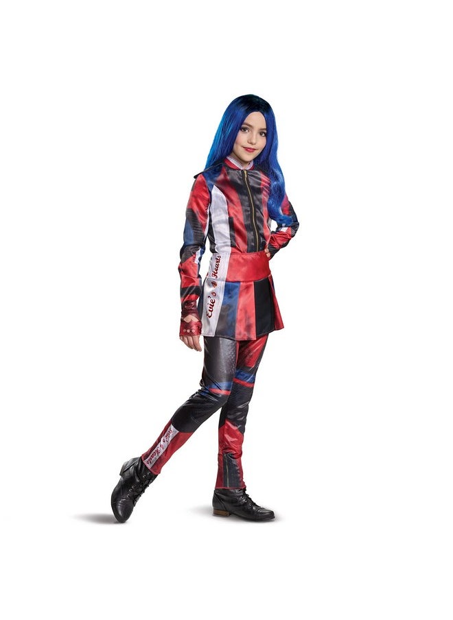 Disguise - Disguise Evie Descendants 3 Deluxe Girls Costume, Official Disney Descendants Costume Jumpsuit, Child Size Small (4-6x), Red - Image 1