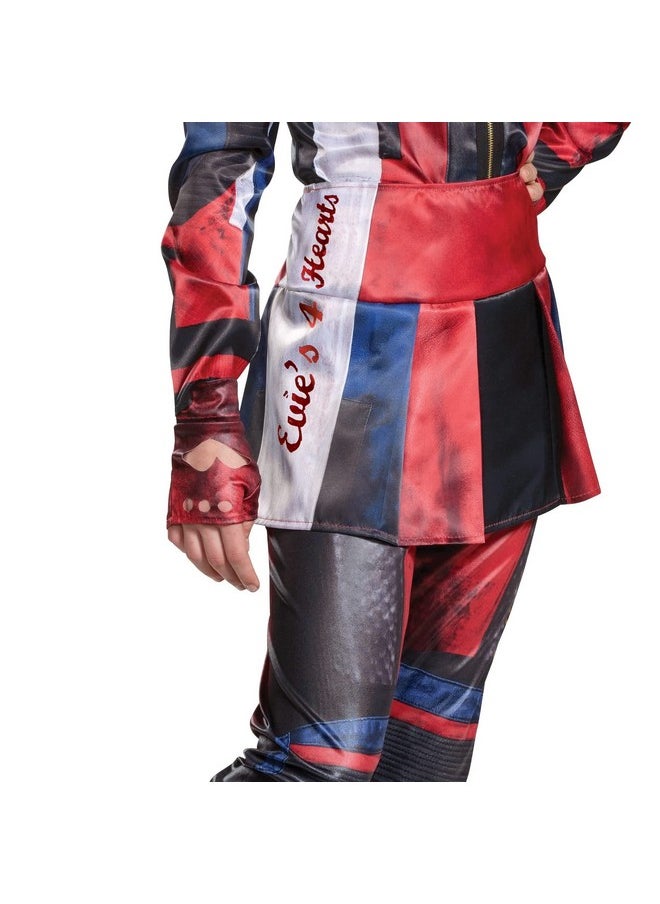 Disguise - Disguise Evie Descendants 3 Deluxe Girls Costume, Official Disney Descendants Costume Jumpsuit, Child Size Small (4-6x), Red - Image 1