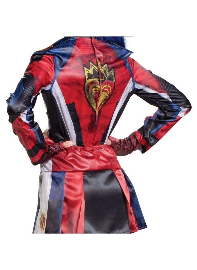 Disguise - Disguise Evie Descendants 3 Deluxe Girls Costume, Official Disney Descendants Costume Jumpsuit, Child Size Small (4-6x), Red - Image 1