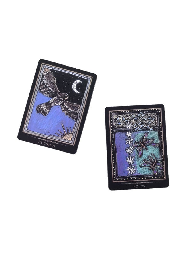 NIBEMINENT Shamanic Healing Oracle Cards – Mystical Black Deck with Celestial & Spiritual Symbols – for Meditation & Guidance - Image 2