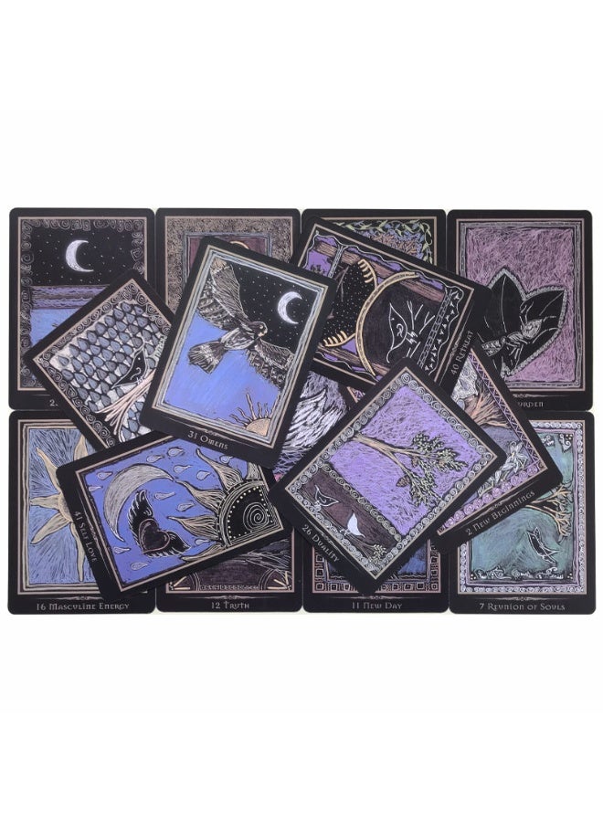 NIBEMINENT Shamanic Healing Oracle Cards – Mystical Black Deck with Celestial & Spiritual Symbols – for Meditation & Guidance - Image 5