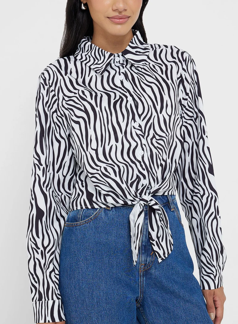 Ginger Animal Print Button Up Shirt