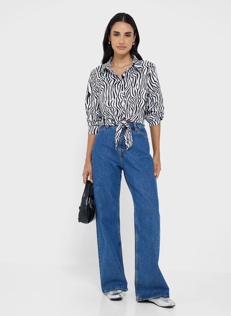 Ginger Animal Print Button Up Shirt