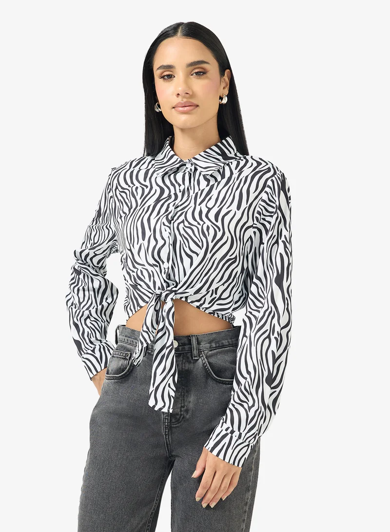 Ginger Animal Print Button Up Shirt