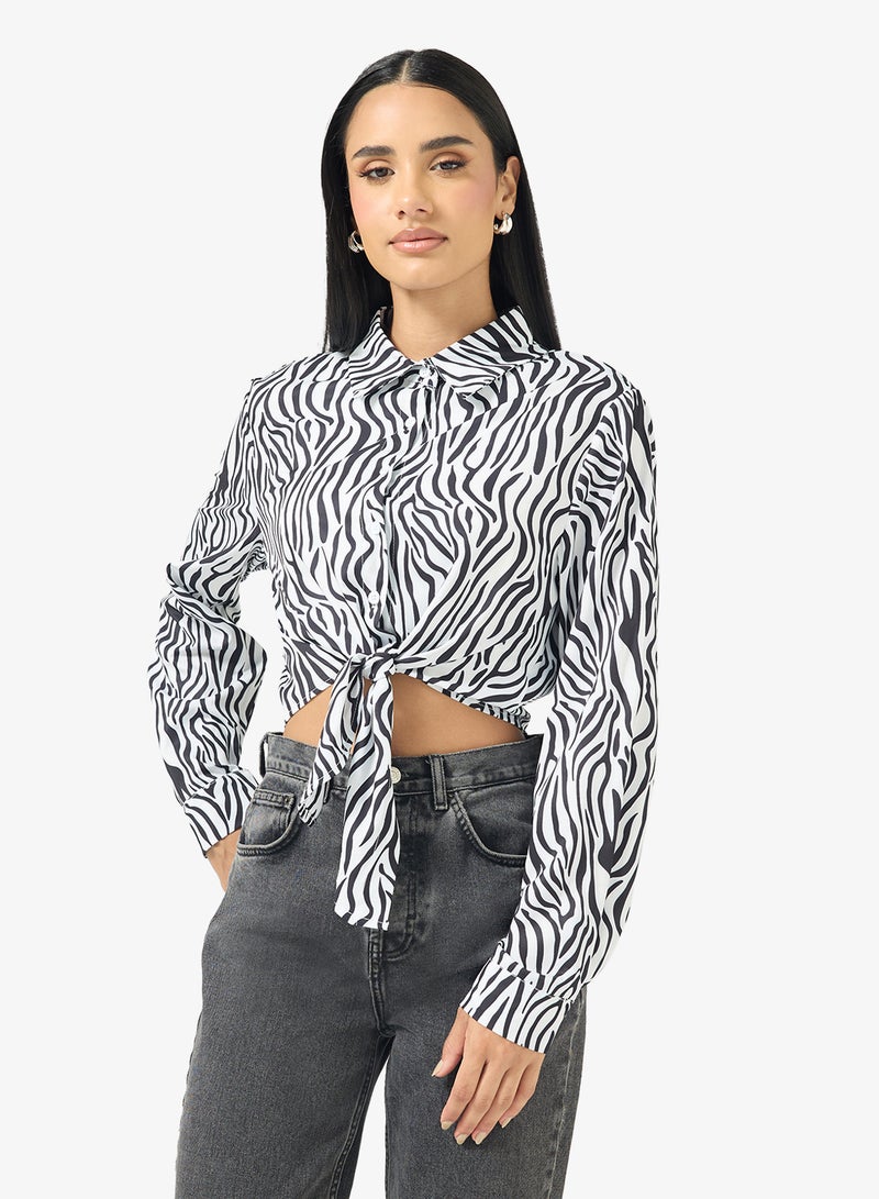Ginger Animal Print Button Up Shirt - Image 1