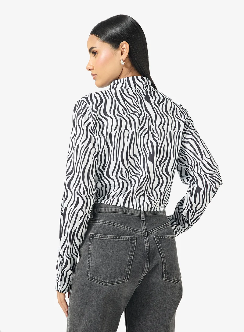 Ginger Animal Print Button Up Shirt