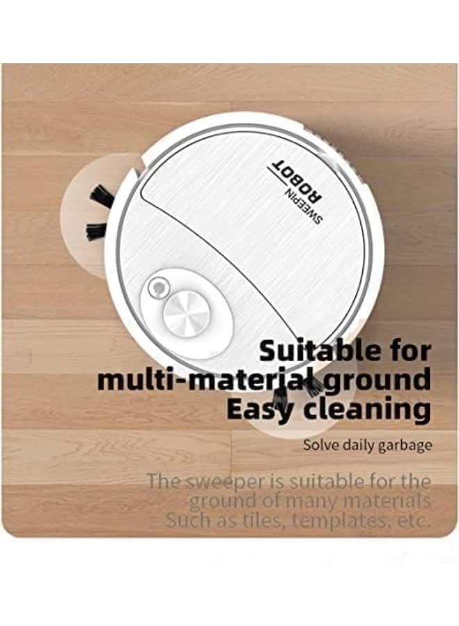 Automatic Robotic vacuum cleaner - rechargeable household Robotic vacuum cleaner intelligent sweeping robot easy to operate Robotic vacuum cleaner Floor cleaning, ideal for pet hair hard floor white - Image 3