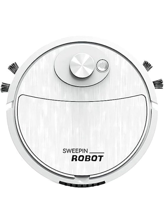 Automatic Robotic vacuum cleaner - rechargeable household Robotic vacuum cleaner intelligent sweeping robot easy to operate Robotic vacuum cleaner Floor cleaning, ideal for pet hair hard floor white - Image 2