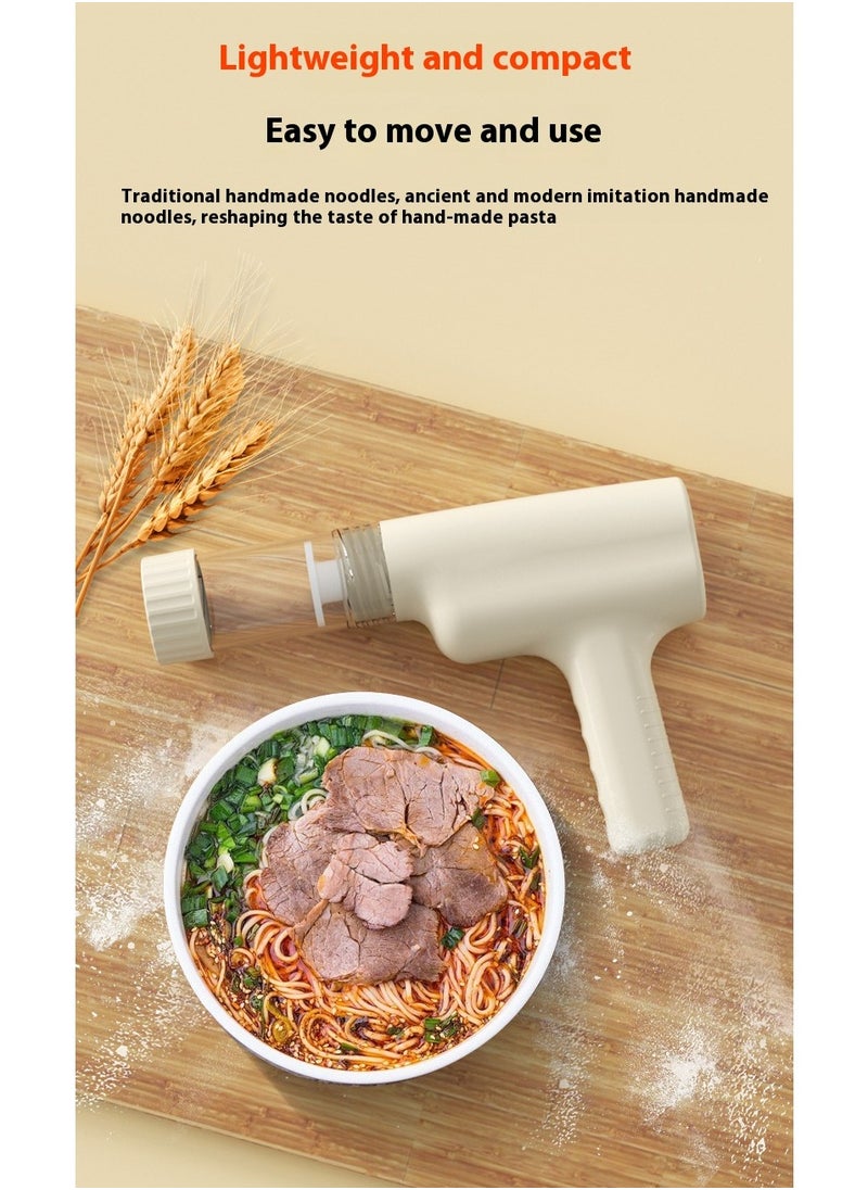 Generic - Small Electric Automatic Noodle Press Machine for Household Use Convenient and Fast Wireless Handheld Charging Model 8 Mode Noodles Pasta Machine for Pasta Lovers White 1300mah - Image 1