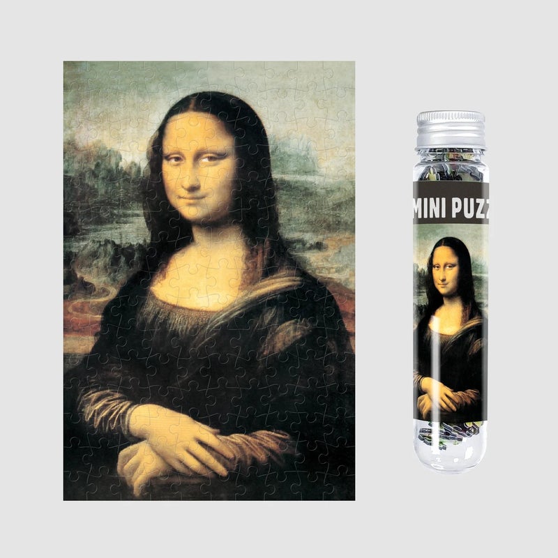 Bluejw Kids Educational Logo Print Mini Jigsaw Puzzle 150x100 Pieces Featuring Mona Lisa Test Tubes & Blue Cards Made Paper - Image 2