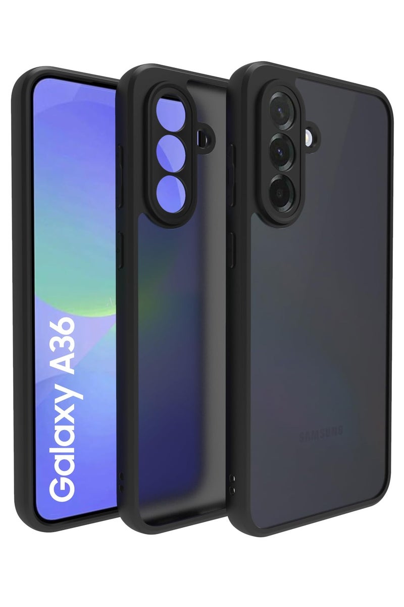 جراب حمايه اسود مط غير لامع ومقاوم للصدمات متوافق مع Samsung Galaxy A36 (أسود ) - Image 1