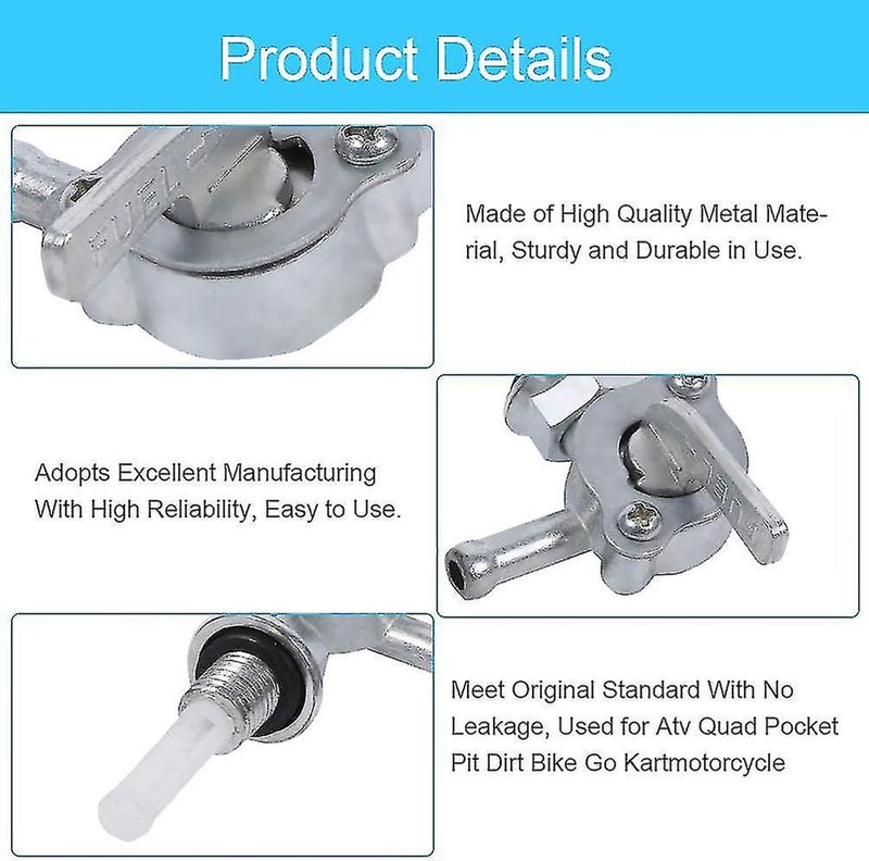 Fuel Tap Switch, Gas Petrol Fuel Tank Switch Motorcycle Valve Atv Generator Valve Tap 2pcs - Image 2