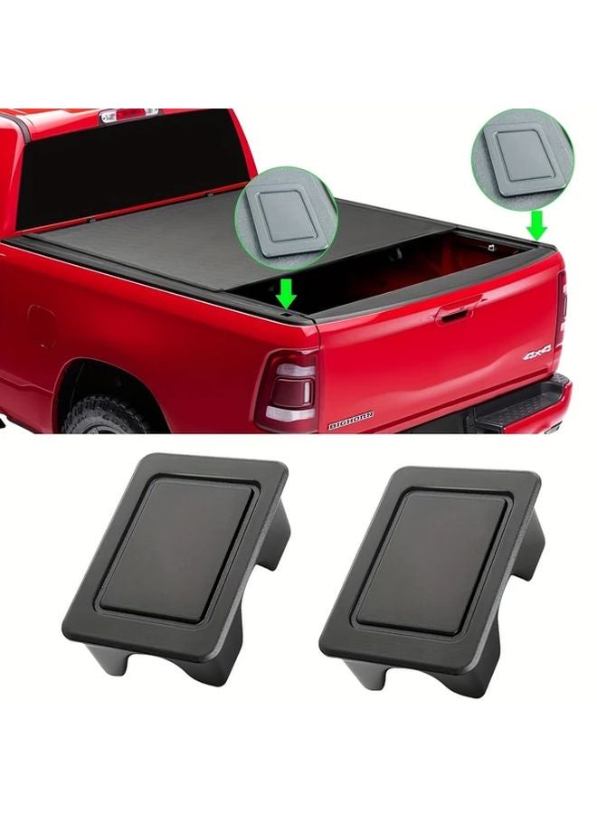 Black Bed Stake Pocket Covers for 1500 2500 3500 Models 2009 to 2018 Pack of 2 - Image 1
