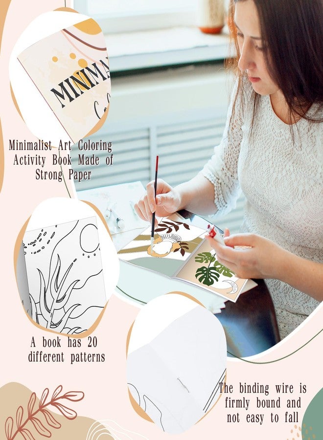 Sinload Coloring Book for Adult Coloring Book Bulk, DIY Art Coloring Book for Adult Drawing Book with Flower Words for Party Favors Goodie Bag Filler(24 Pcs,Minimalist) - Image 5