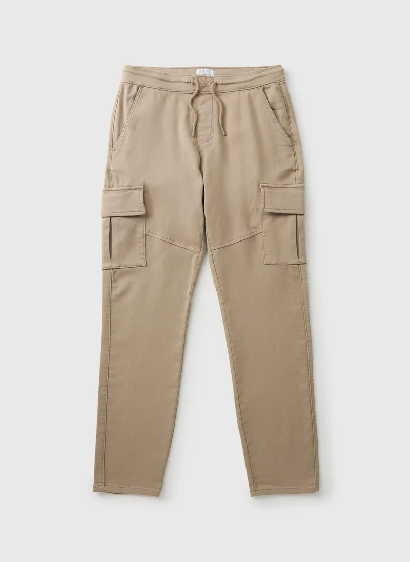 Matalan Beige Knitted Cargo Trousers