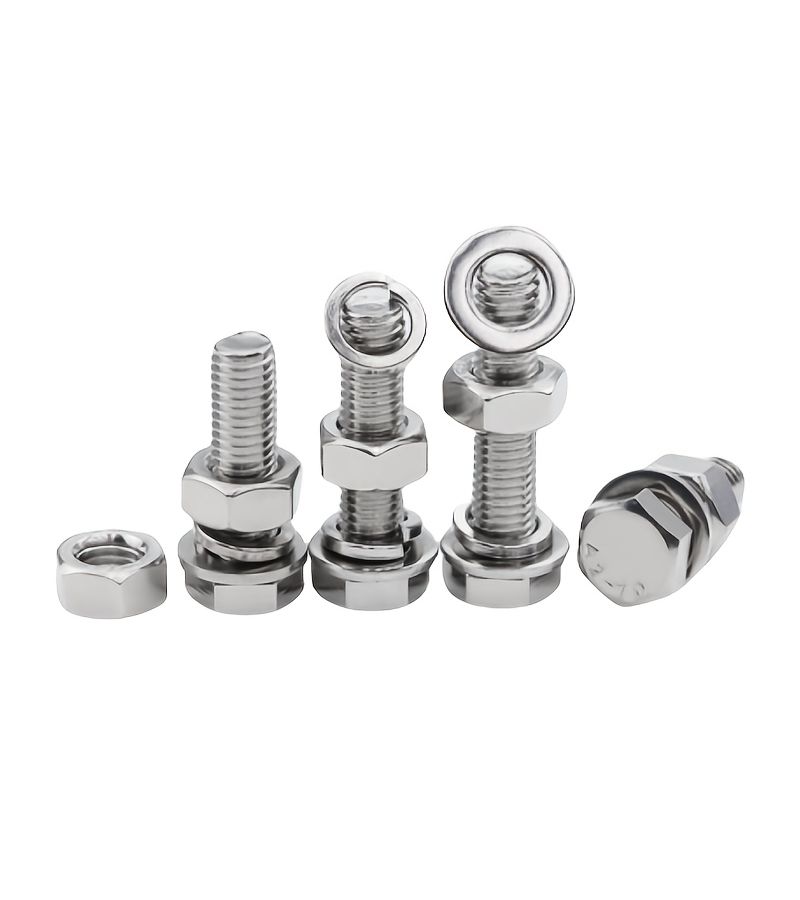M10 25mm 304 Stainless Steel Hex Bolt Screw Set With Washers And Nut - Image 4
