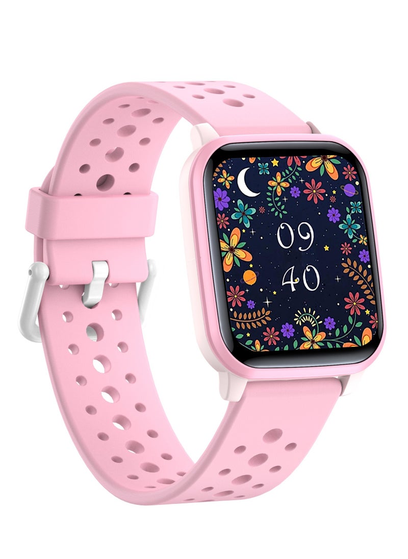 Verci Kids Smart Watch with Sleep Mode, 20 Sports Modes, 5 Games and Pedometer - Fun Birthday Gifts for 4-16 Year-Olds(Pink)  - Image 1