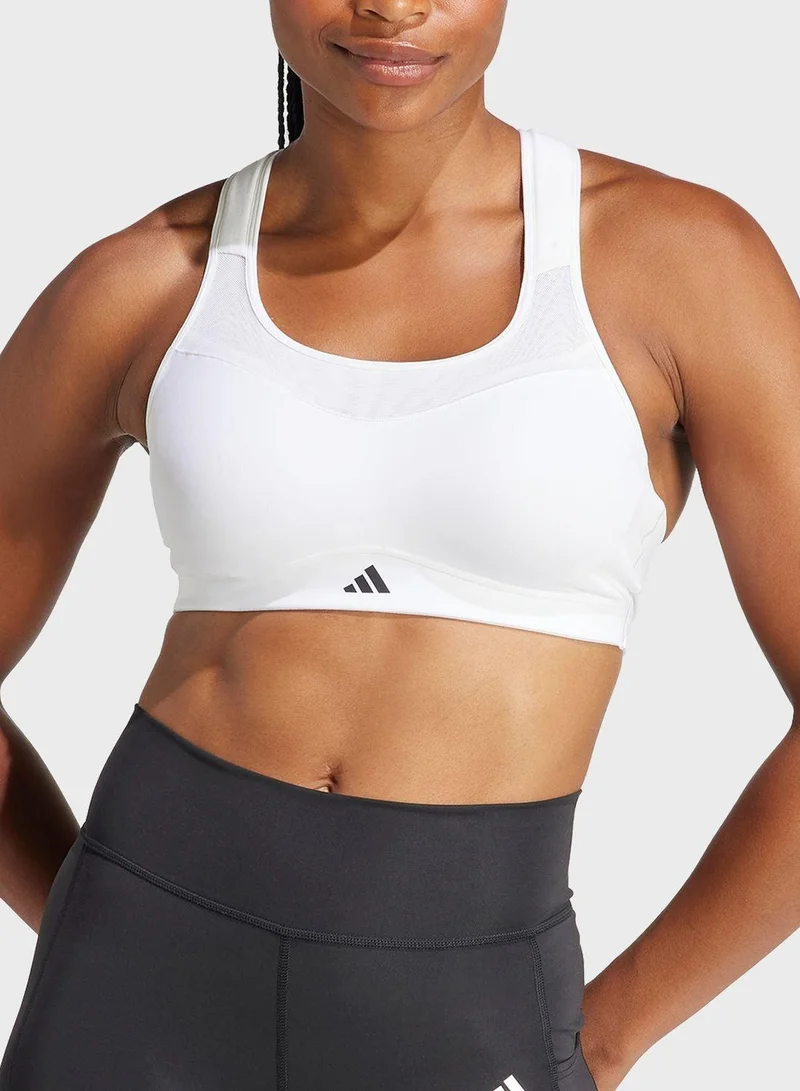 adidas حمالة صدر تدريب بيضاء مقاس