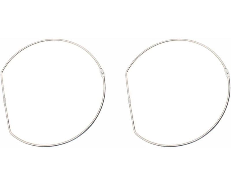 2 Pcs Nickel Plated Metal D Shaped Book Rings 9in For Key Organization Office Storage - Image 1
