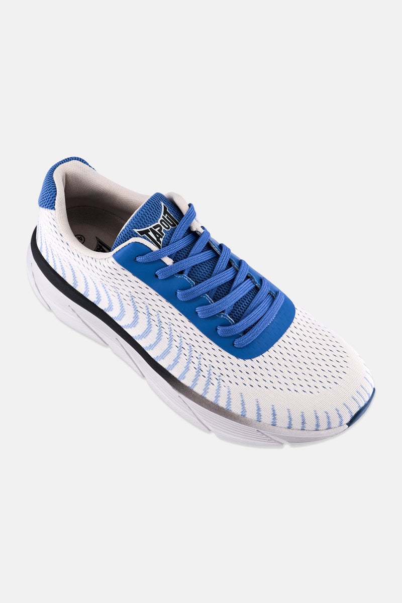 TapouT Men Brand Logo Lace Up Training Shoes, Light Grey - Image 1