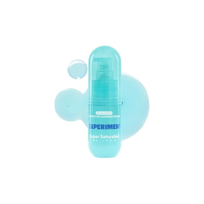 Experiment Super Saturated Ultra Hydrating Barrier Serum - 30% Glycerin, Polyglutamic Acid + Prickly Pear for Intensive Moisture, Plump + Dewy Skin, 1.35 FL OZ - Hydrating Serum for All Skin Types