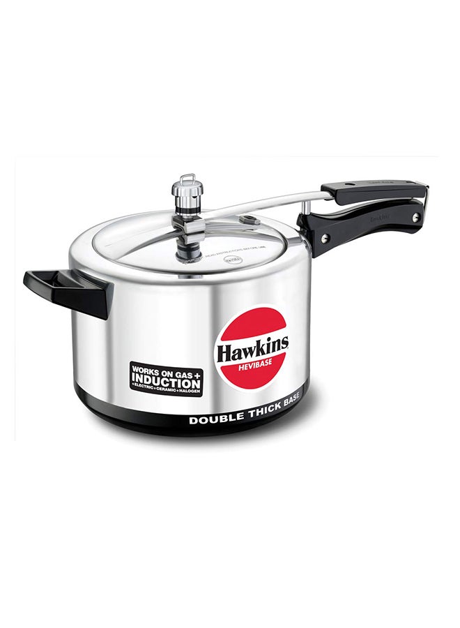 Hawkins 5Lcm Hevibase Induction Compatible Aluminium Inner Lid Pressure Cooker, 5 Liter, Silver (IH50) silver - Image 1