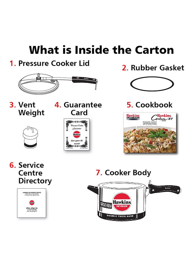 Hawkins 5Lcm Hevibase Induction Compatible Aluminium Inner Lid Pressure Cooker, 5 Liter, Silver (IH50) silver - Image 5