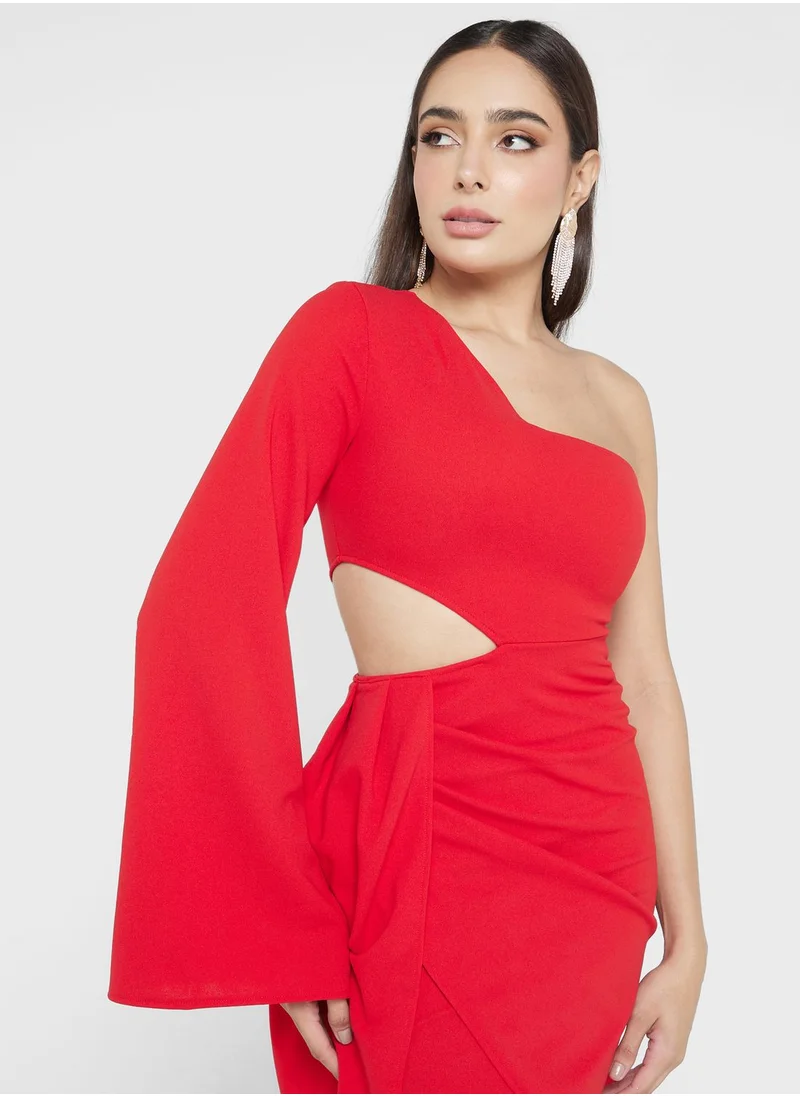 Ella Limited Edition One Shoulder Dress With Cutout Detail