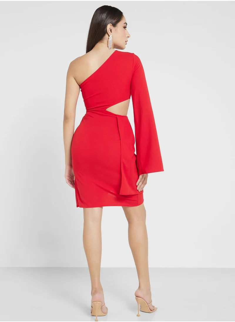 Ella Limited Edition One Shoulder Dress With Cutout Detail