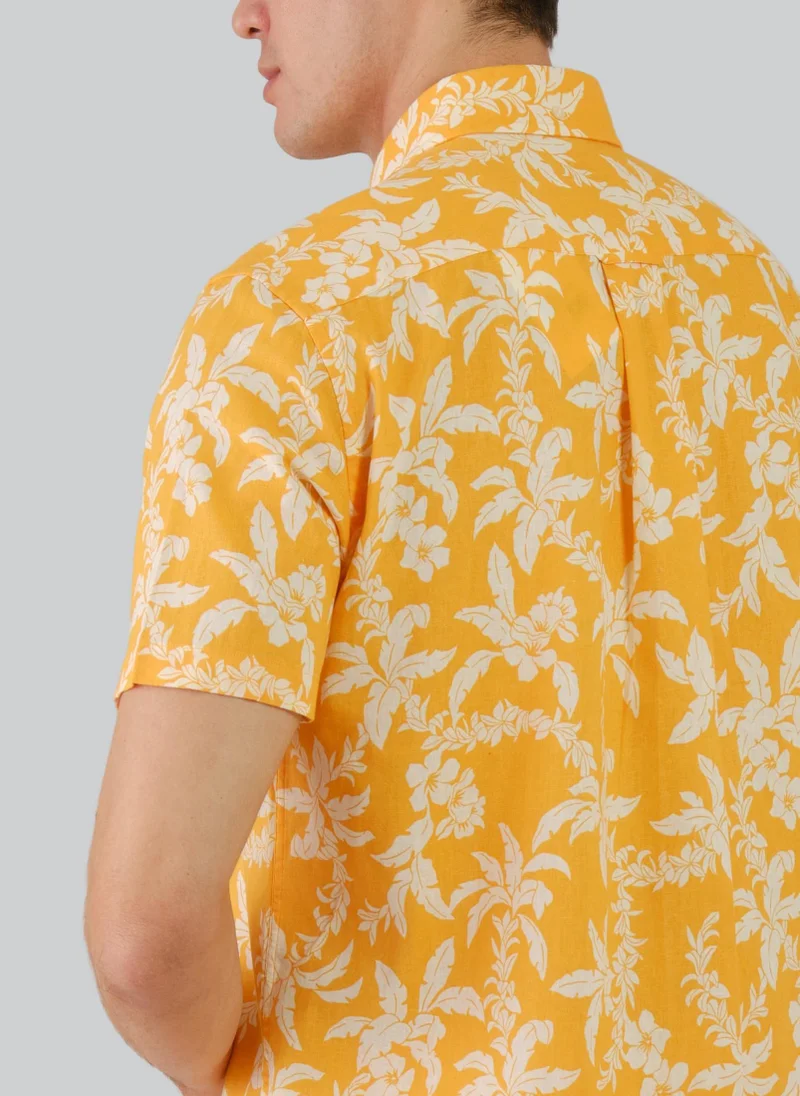 GANT Regular Fit Cotton Linen Palm Shirt