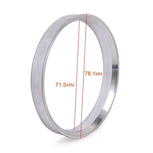 ZHTEAPR 4pcs Wheel Hub Centric Rings 71.5 to 78.1 OD=78.1mm ID=71.5mm Aluminium Alloy Wheel Hubrings 78.1 to 71.5 - Image 4