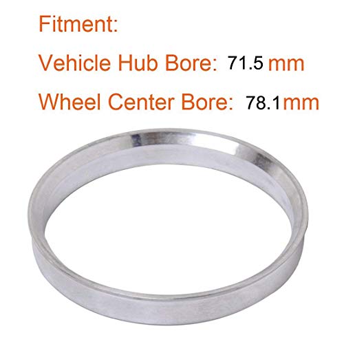 ZHTEAPR 4pcs Wheel Hub Centric Rings 71.5 to 78.1 OD=78.1mm ID=71.5mm Aluminium Alloy Wheel Hubrings 78.1 to 71.5 - Image 3