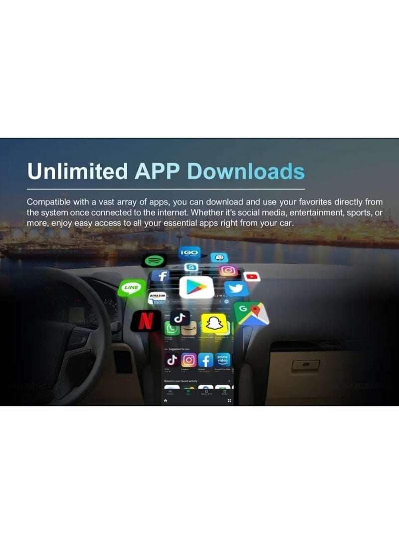 SHEZA STAR Android Car Stereo for Toyota Prado 2014-2017 2GB RAM 32GB ROM Tesla-Style, Support Carplay, M-Link Wi-Fi BT, Radio GPS, 12.1 Inch IPS Touch Screen with AHD Cam. Included - Image 3