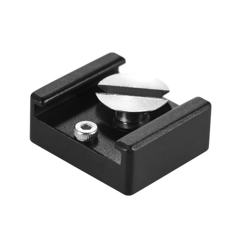 Cold Shoe Mount Adapter Base Bracket with 1/4" Mounting Screw for DSLR Camera Cage Flash LED Light Microphone(Pack of 1) - Image 1