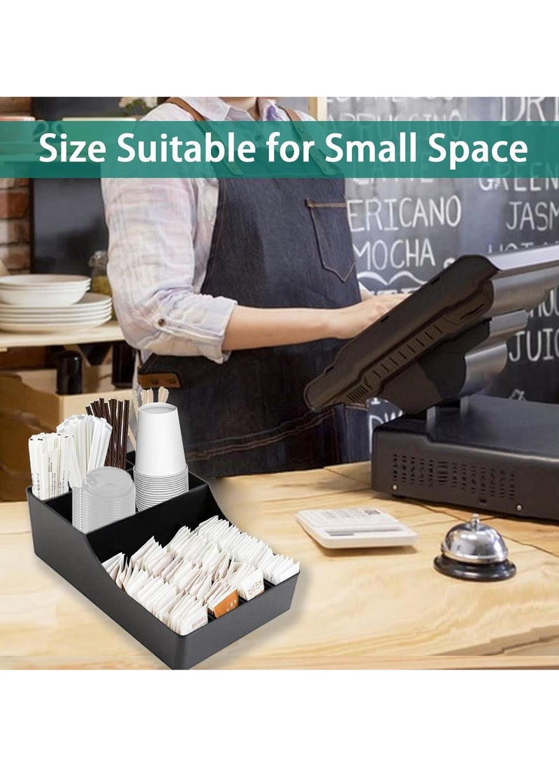 Generic Coffee Station Organizer for Counter, Coffee Bar Organizer Holder, Coffee and Tea Condiment Storage Organizer, Rustic Coffee Bar Decor for Coffee Accessories Organizer  - Image 5