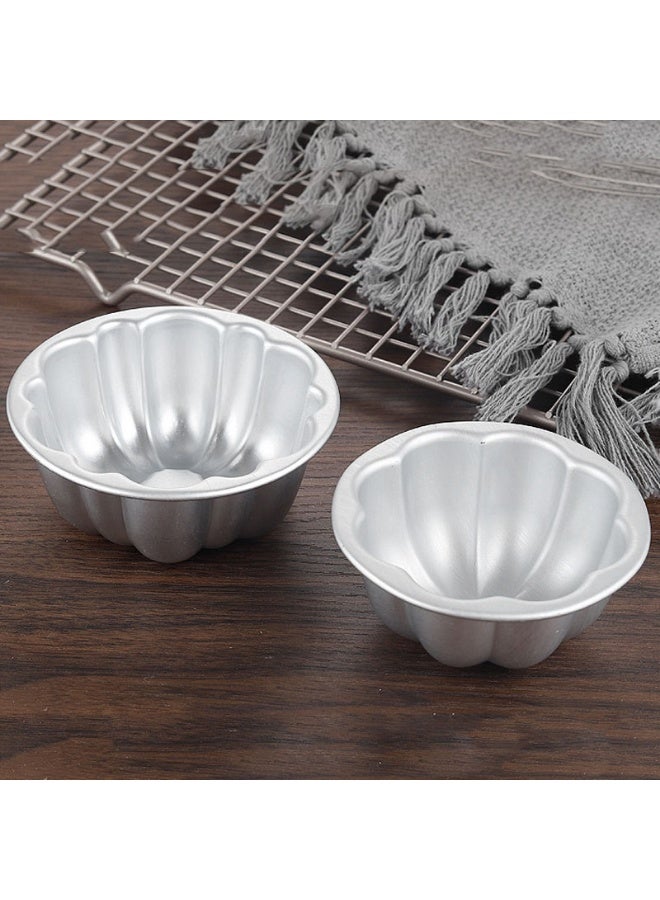 طقم قوالب كريمة الكراميل بالكراميل 6 عبوات طقم قوالب حلوى البودينغ بالكريمة المصنوعة من سبائك الألومنيوم وقابلة لإعادة الاستخدام للخبز - Image 4