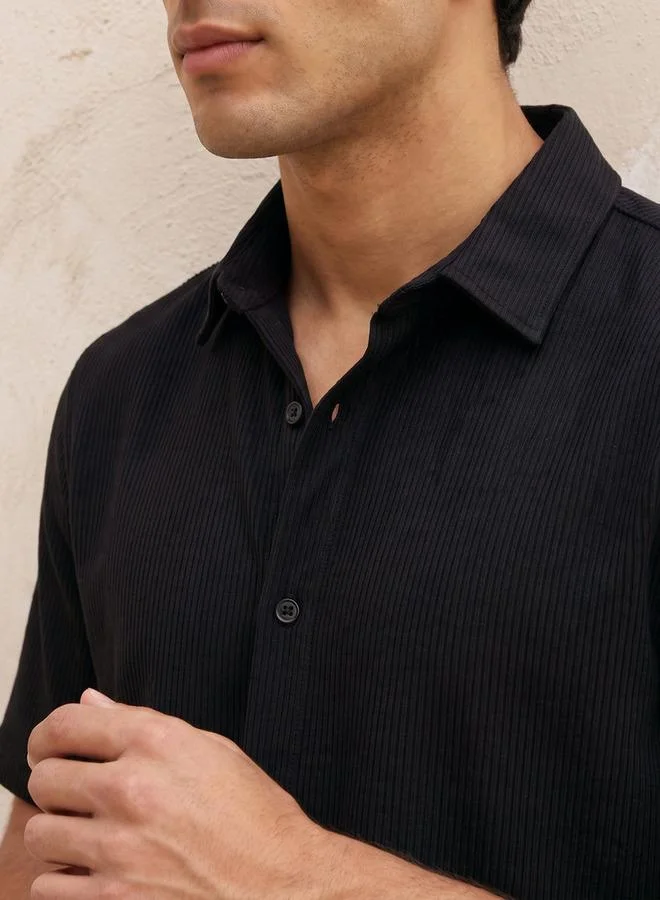 Splash FAV Smart Regular Fit Textured Shirt